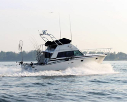 Charter Fishing Winthrop Harbor IL Obsession Boat Running